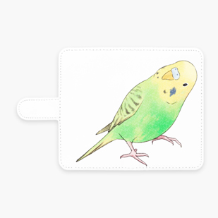 みっちり鳥まみれさん手帳型Androidケース【まめるりはことり】